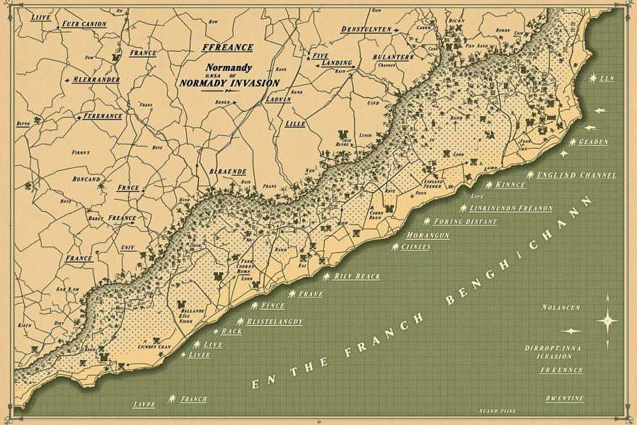 诺曼底登陆 作战地图档案，1944.06